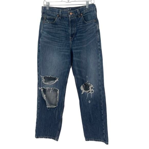 Ariat Distressed Straight Dark Wash Men's Jeans Size 30‎ - Picture 1 of 15